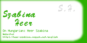 szabina heer business card